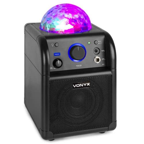 Vonyx SBS50B Bluetooth Party Karaoke Speaker Black with Mic