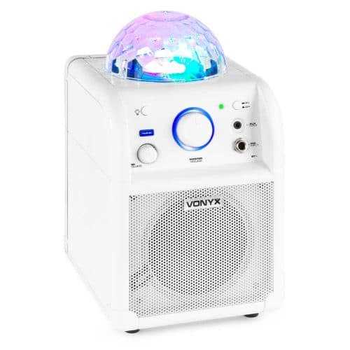 Vonyx SBS50W Bluetooth Party Karaoke Speaker White