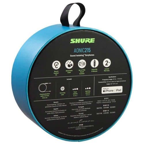 Shure AONIC 215 Sound Isolating Earphones (Blue)