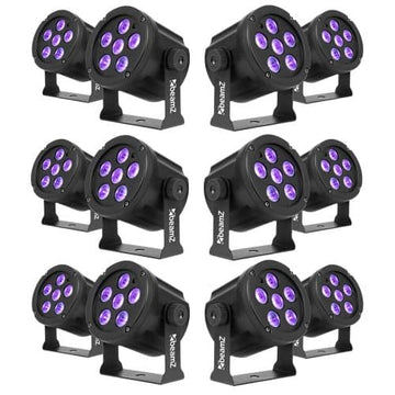 Beamz Slimpar 30 12-Pack UV Wash Light 6x2W IRC