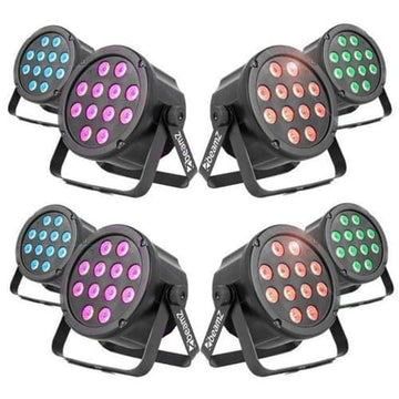 Beamz SlimPAR 35 8-Pack 12x3W LED Parcan with IRC