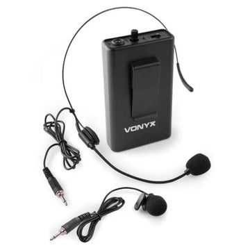 Vonyx BP12 – Bodypack with Headset and Lapel Microphone Set 520.75 MHZ