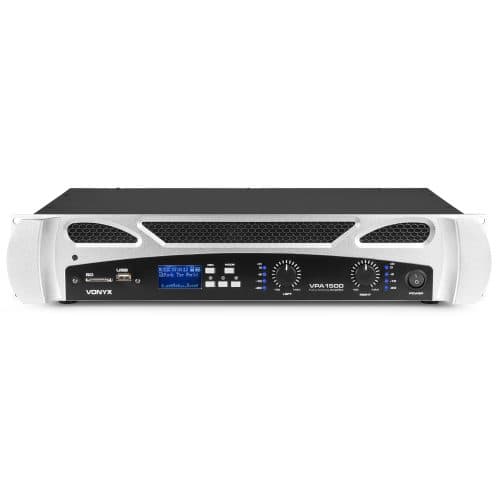 Vonyx VPA1500 PA Amplifier 2 x 750W Media Player with Bluetooth