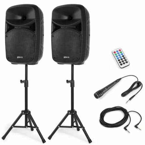 Vonyx VPS102A Active Speaker Set 10 Inch LED MP3 BT