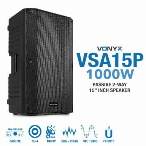 Vonyx VSA15P – Passive Speaker 15″ Inch 1000W