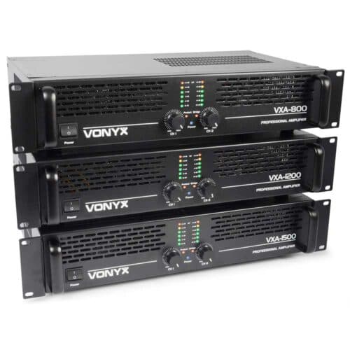 Vonyx VXA-1200 – Two Channel 600W PA Power Amplifier (2x 600W)