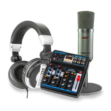 AVE Basic Podcast Kit with Microphone Interface and Accessories for Webinars