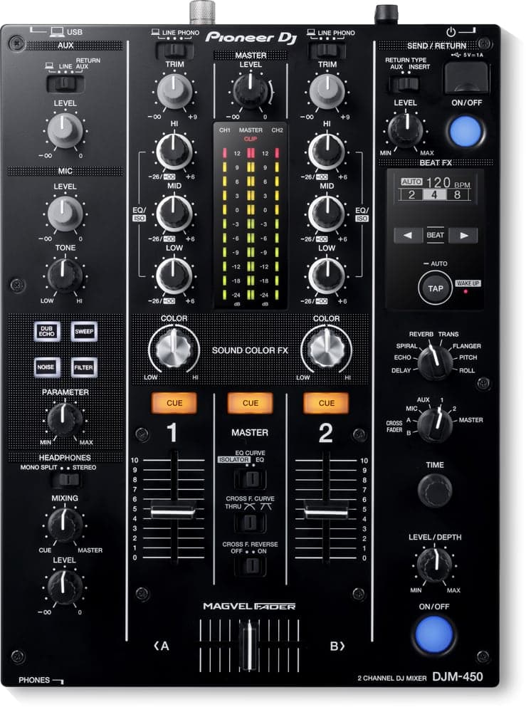 Pioneer DJM-450 2 Channel DJ Mixer with Rekordbox DVS