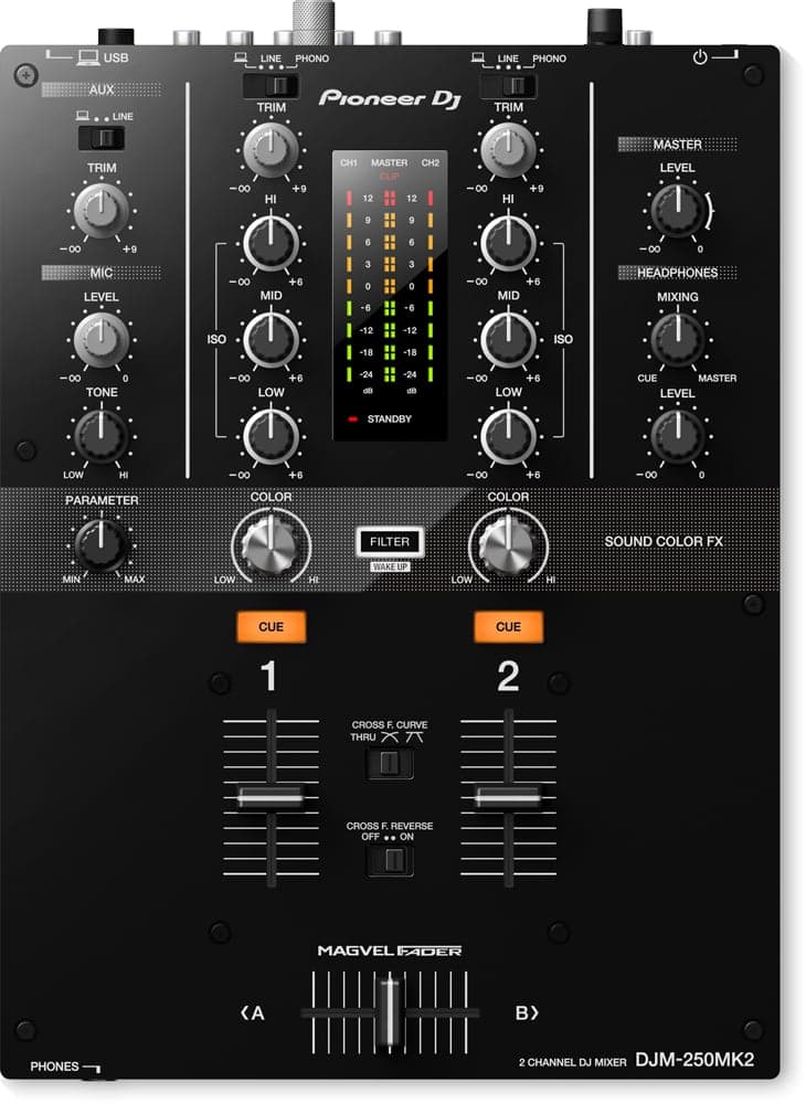 Pioneer DJM 250 mk2 2 Channel DJ Mixer with DVS