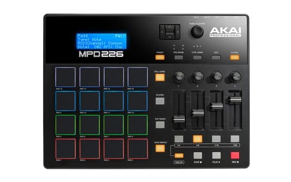 Akai MPD226 MIDI Pad Controller with MPC Style Pads and Faders