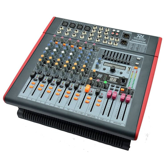 Power Dynamics PDM-S803A Powered PA Mixer with FX 8 Channel 800W