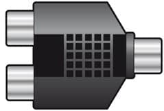 761108 Adaptor RCA Phono (F) to 2 X RCA Phono (F)