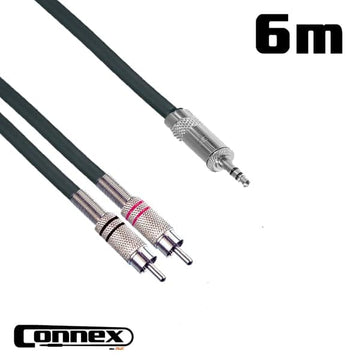 Connex RCJS-6T Pro RCA to Jack Aux Cable 6m