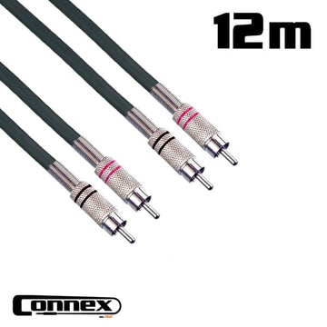 Connex RCRC-12T Pro RCA Cable Male to Male Twin 12m