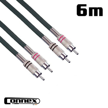 Connex RCRC-6T Pro RCA Cable Male to Male Twin 6m