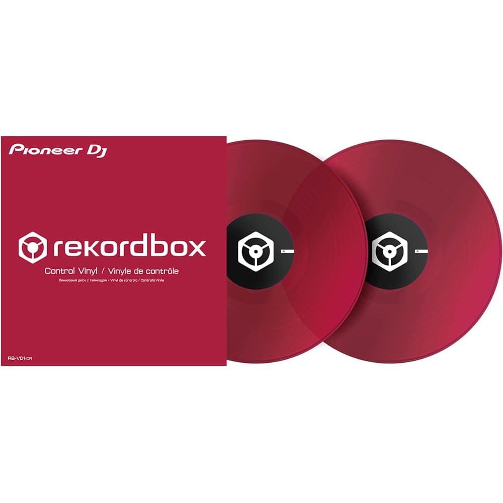 Pioneer DJ RB-VD1-CR Rekordbox DVS Control Vinyl – Clear Red (Pair)