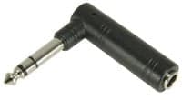 758334 Adaptor Right Angled Jack 6.3mm Stereo Male to Female