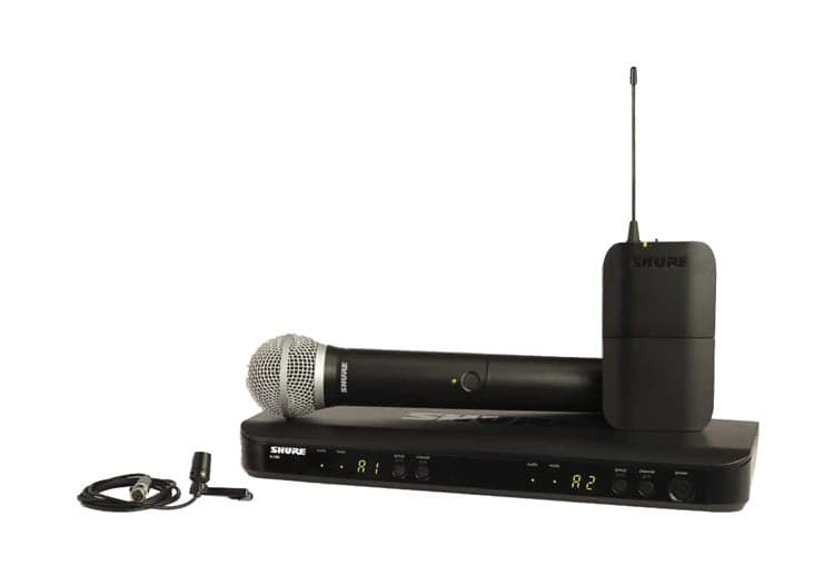 Shure BLX1288CVL Wireless Dual Combo Microphone System Lapel/Handheld