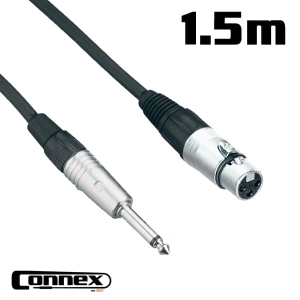 Connex XFJM-1 Pro XLR Female to Jack Male 1.5m