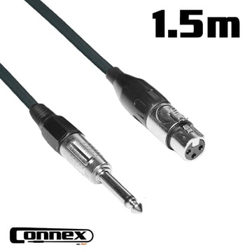 Connex XFJM-1B Basic XLR Female to Jack Male 1.5m