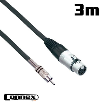 Connex XFRC-3 Pro XLR Female to RCA Male 3m