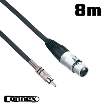 Connex XFRC-8 Pro XLR Female to RCA Male 8m