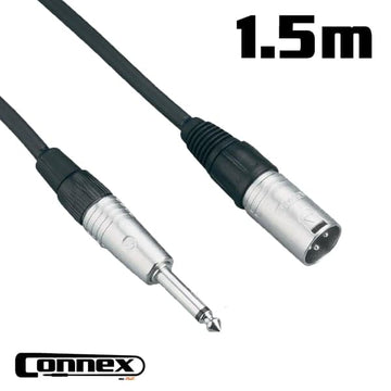 Connex XMJM-1 Unbalanced XLR Male to Jack Male 1.5m