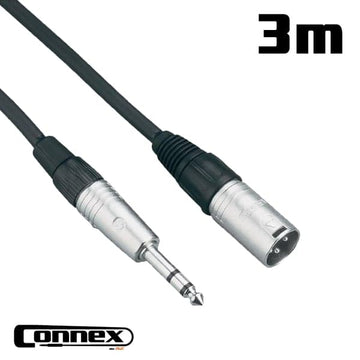 Connex XMJS-3 Balanced XLR Male to Jack Male 3m