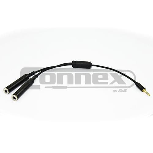 Connex YFJJ3S Pro Y-Split 3.5mm Jack to 6.3mm Jack