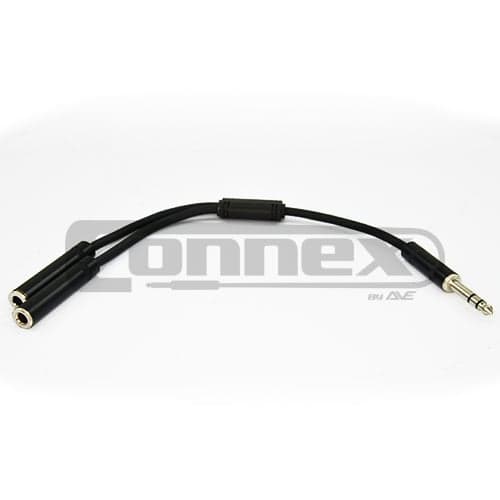 Connex YFJJ6S Pro Y-Split 6.3mm Jack to Jack