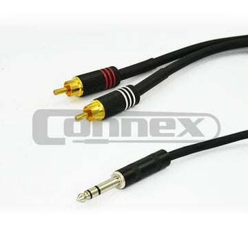 Connex YRCJ6S Pro Y-Split 6.3mm Jack to RCA