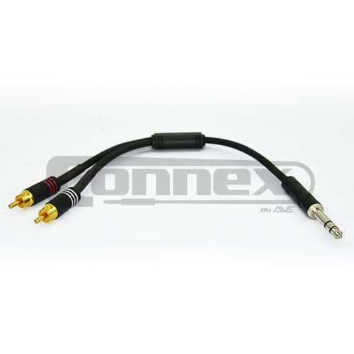 Connex YRCJ6S Pro Y-Split 6.3mm Jack to RCA