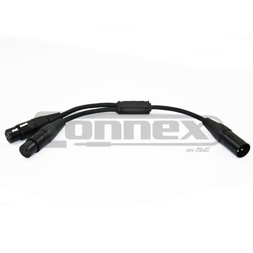 Connex YXFXM Pro XLR Y-Split Male to Twin Female